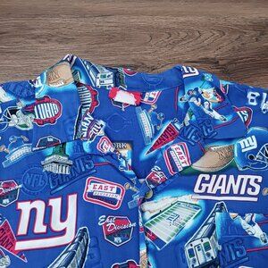 NFL NY Giants Button Front Short Sleeve Shirt 2XL